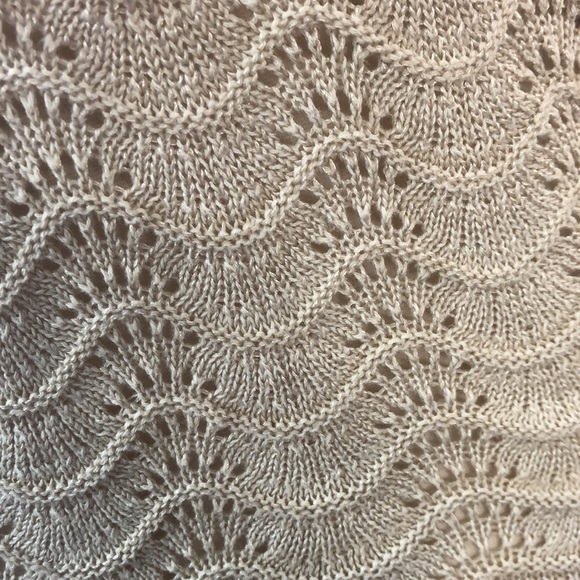 Willow Bay - cotton/rayon crochet knit cardigan- shawl collar, rounded hem 2X - Picture 6 of 8